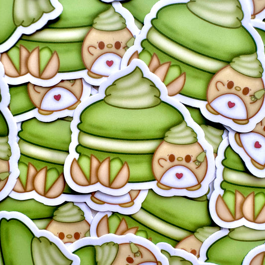 Pistachio Macaron Vinyl Sticker