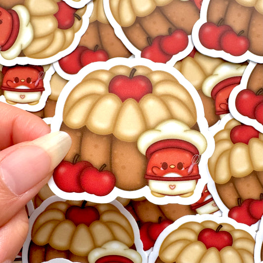 Apple Bundt Cake Vinyl Sticker