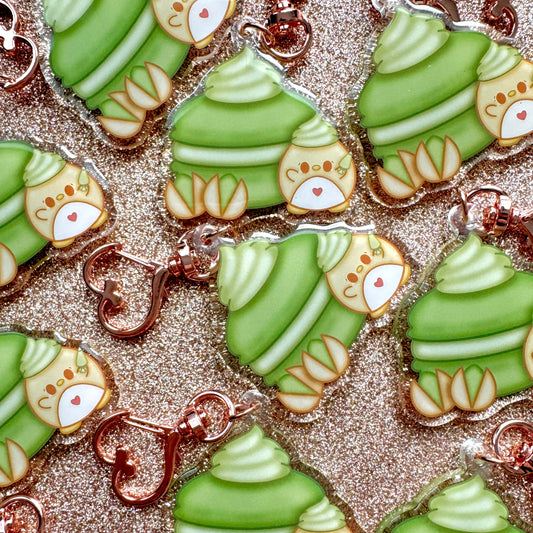 Pistachio Macaron Keychain