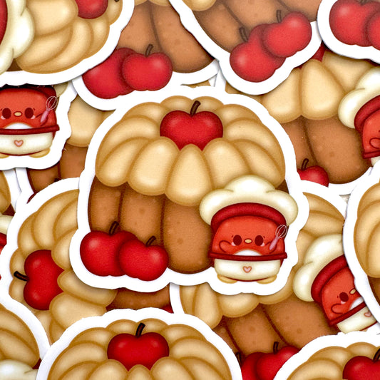 Apple Bundt Cake Vinyl Sticker