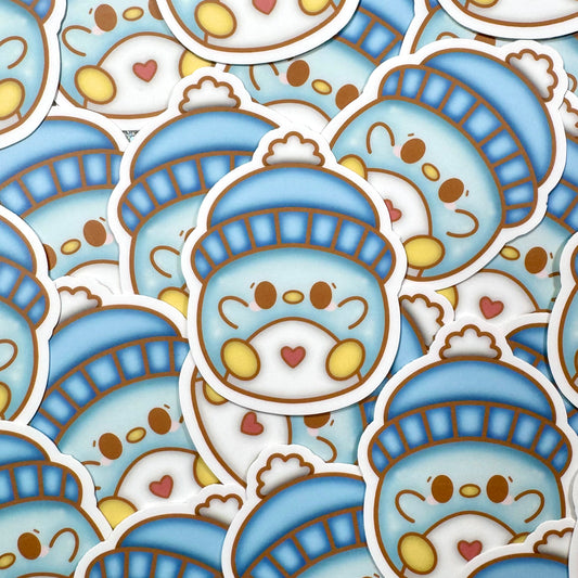Winter Penguin Vinyl Sticker