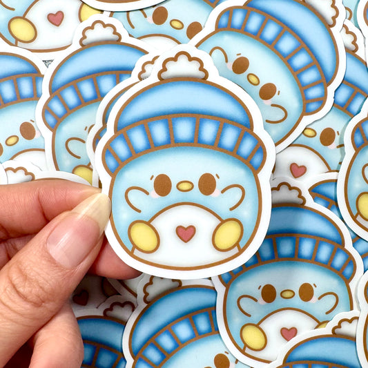 Winter Penguin Vinyl Sticker