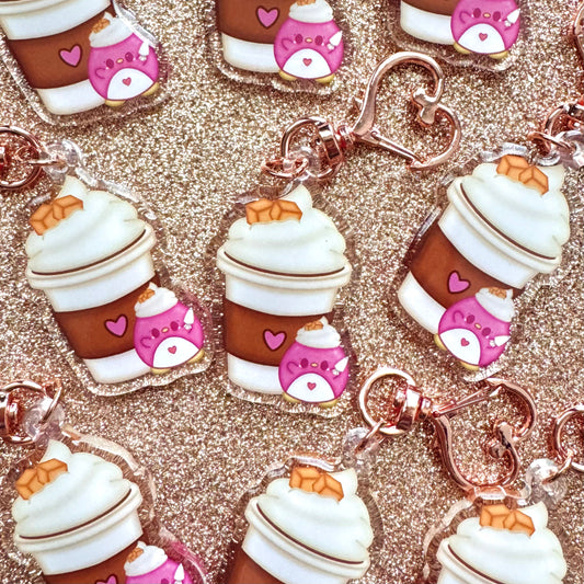 Caramel Latte Keychain