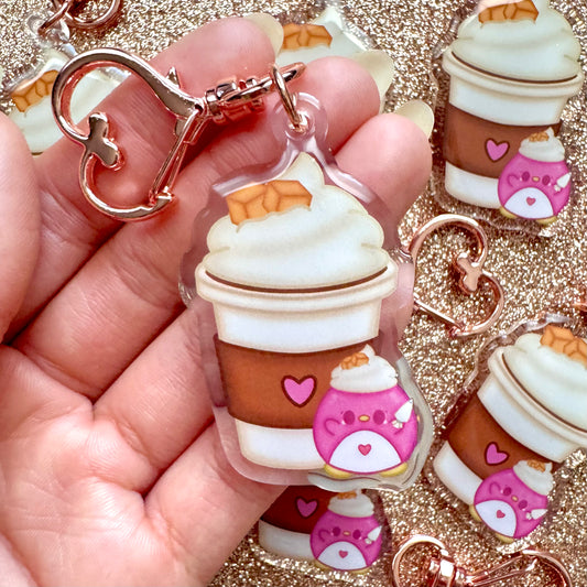 Caramel Latte Keychain