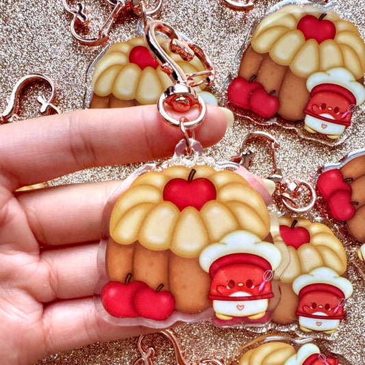 Apple Bundt Cake Keychain