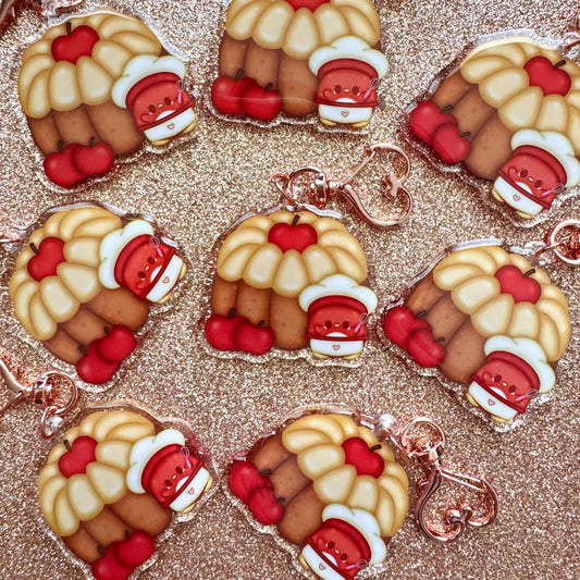 Apple Bundt Cake Keychain